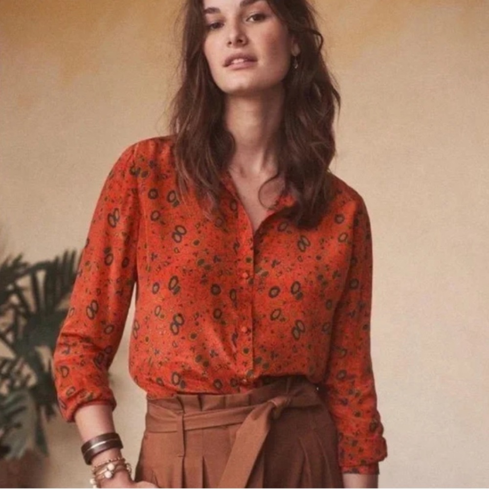 Sezane Pierro Shirt in Havana Fleurs